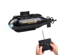 Mini Télécommandé Sous Marin 6 Canaux 2.4 Ghz pour Enfant | RC Bateau Étanche Lumière LED Rotation à 360°, Jouet Aquatique Télécommandé pour Piscine D'été Cadeau Enfants 6 à 12 Ans