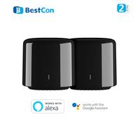 mini télécommande universelle intelligente,Wi-Fi RM4 BestCon RM4C,contrôle vocal avec Google Home et Alexa Smart Home - 2-Pack-E113