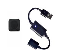 Mini télécommande USB, interrupteur 5 V, petite veilleuse, ventilateur, bande lumineuse LED avec bloc d'alimentation, batterie externe, télécommande sans fil, câble de connexion libre (1 x noir)