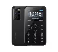 Mini Téléphone Portable Ultra Fin Mobile Bluetooth 28g Calculette Noir