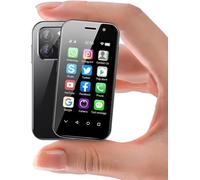 Mini Téléphone Portable 4G, 3", Android 9, Double SIM, Reconnaissance Faciale, GPS, OTC, Google Play - Noir - 32 Go