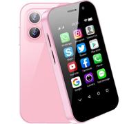 Mini Téléphone Portable 4G, 3", Android 9, Double SIM, Reconnaissance Faciale, GPS, OTC, Google Play - Rose - 32 Go