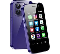 Mini Téléphone Portable 4G, 3", Android 9, Double SIM, Reconnaissance Faciale, GPS, OTC, Google Play - Violet - 32 Go