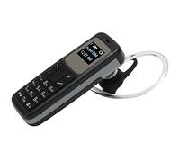 Mini Téléphone Portable à Crochet d'oreille, 2G GSM BT3.0 Téléphone avec Numéroteur de Casque, SIM Unique 0,66 Pouces Petit Téléphone pour écouteurs pour la Conduite Sportive (Noir)
