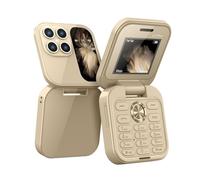 Mini téléphone portable à rabat pliable avec radio FM, voix magique, liste noire, numérotation rapide, vibration, 2 cartes SIM, petit écran, cadeau pour la fête des pères, la fête des mères