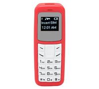 Mini Téléphone Portable Petit Téléphone Portable Oreillette Bluetooth Dialer avec Prise en Charge du Crochet d'oreille SIM 0.66inch, Prise en Charge de la Carte SIM et du (Rouge)