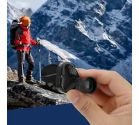 Mini télescope monoculaire compact portable pour adultes, gadgets techniques parfaits pour l'observation des oiseaux, la pêche, les voyages et le paysage, 10 x 20 mm (noir)
