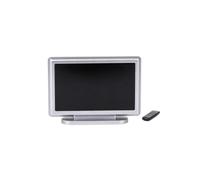 Mini Télévision Miniature Téléviseur Maquette Accessoire Jouet en Plastique avec Ensemble Complet Télévision et Télécommande Adaptée aux Dioramas Modernes Scènes de Jeu Collections Miniatures