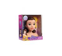 Mini Tete a coiffer Disney Princesse Belle 14 cm avec brosse a cheveux - Petit modele - Beaute, Coiffure - Set Jouet Enfant + Carte