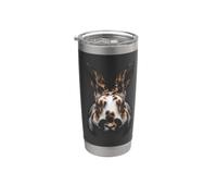 Mini tête de lapin Rex Forêt Faune Nature Lapin Gobelet isotherme en acier inoxydable double paroi