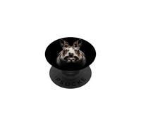 Mini tête de Lapin Rex Forêt Faune Nature Lapin PopSockets PopGrip Adhésif