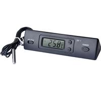 Mini-thermomètre, autothermomètre électronique numérique, thermomètre multifonction pour l'intérieur et l'extérieur, affichage de l'heure et de la température avec sonde