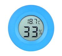 Mini Thermomètre Circulaire Numérique LCD intégré, Hygromètre, humidité, Température, humidité Numérique d'intérieur, Moniteur Fahrenheit ou Celsius (Bleu)