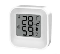 Mini thermomètre électronique pour l'intérieur avec détection précise de la température et mesure de l'humidité pour le suivi quotidien du climat (blanc)
