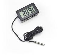 Mini thermomètre électronique,sonde étanche,écran LCD, noir