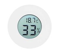 Mini thermomètre hygromètre humidité température mètre jauge moniteur intérieur écran LCD numérique intégré circulaire, -50~70 ° C 10% - 99%(blanche)