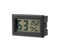 Mini thermomètre hygromètre, moniteur de jauge de compteur d'humidité de température numérique LCD intégré avec sonde(Noir)