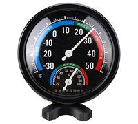 Mini Thermomètre Hygromètre Rond, Double Jauge pour Reptiles, Moniteur d'Humidité pour Terrarium, Compatible avec Tortue, Araignée, Poulet, Lézard