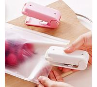 Mini Thermosoudeuse Machine à Sceller pour Sacs d'Emballage en Plastique Thermique pour Collation, Sacs Frais, Biscuits, 9 x 3,5 x 3,3 cm (Blanc)