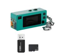 Mini Thumb Camera 0.96Inch Action Retro Keychain Camera with 32G Card 1080P Camcorder Video Recorder Backpack Charm A