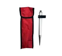 Mini tige de prisme 28 cm - Toise courte en aluminium avec filetage 5/8", libellule et pointe en carbure - Compact et robuste