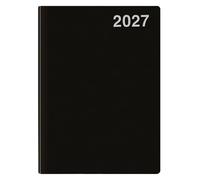 Mini-Timer PVC schwarz 2027: Kleiner flexibler Taschenkalender im Format 7,5 x 11 cm.