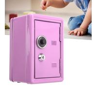 Mini tirelire Coffre-fort de simulation de boîte de rangement pour enfants（rose）-LAF
