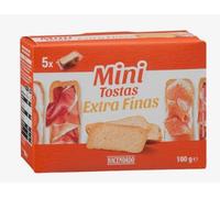 Mini toasts de blé Hacendado extra fins Boîte 100 g 3 boîtes