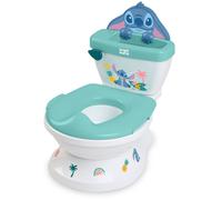 Disney Baby Stitch, My Size Pot de Bright Starts avec sons de chasse d'eau et d'encouragement, protection contre les éclaboussures et poignées intégrées, convient à la plupart des toilettes, unisexe