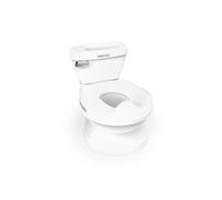 Mini Toilette enfant avec Réducteur de Toilette inclus, Chasse d'eau musicale et rangement lingette intégré blanc