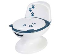 Bebeconfort Pot Bébé Toilette, Siège d'Apprentissage de la Propreté, 1-3 ans, 0-20 kg, Pare-Éclaboussures, Vrai Son de Chasse d'Eau, Cuvette Amovible, Facile à Nettoyer, Ours Bleu