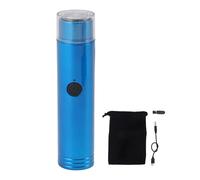 Mini tondeuse à cheveux électrique, tondeuse à barbe portable rechargeable par USB pour hommes, kit de toilettage de voyage avec tête de précision, conception légère en acier (Bleue)