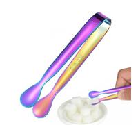 Mini Tong - 304 Stainless Steel, 4.33x0.67in Dessert Tong Compact Design | Heat-Resistant Easy-Grip Candy & Food Tongs, Mini Serving Tool For Kitchen, Parties, Baking, Candy, Ice, Snacks