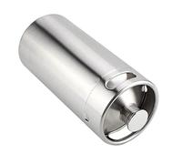 Mini Tonneau de Bière de 4 L, Fût de Bière en Acier Inoxydable Growler, Fût de Bière Portable, Bouteille de Bière Artisanale, Tonneau de Bière avec Couvercle en Spirale pour la