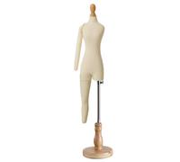 Mini Torse de Mannequin de Couture Taille 1/4 1/3 1/2, Forme de Robe entièrement pinnable avec Bras et Jambe Flexibles(1/4 Size)