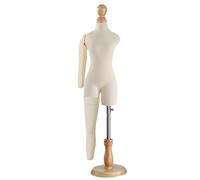 Mini Torse de Mannequin de Couture Taille 1/4 1/3 1/2, Forme de Robe entièrement pinnable avec Bras et Jambe Flexibles(1/2 Size)
