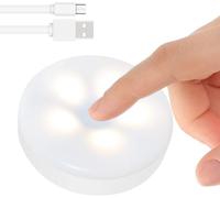 Mini Touch Light, Rechargeable Battery Closet Lights Cabinet Lights, Magnetic Led Night Light Stick Anywhere, Wireless Under Cabinet Lighting, Dimmable Tap Push Lamp