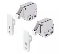 Mini Touch Loquet automatique à ressort pour portes d'armoires à pousser pour ouvrir, mécanisme de rebond ABS ignifuge, convient aux portes encastrées / rabattables / à fermeture bout