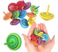 Mini toupie Jouet d'adresse coloré en bois 4cm