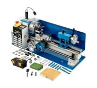 Mini Tour À Métaux 7" X 14 Pouces 550 W For Filetage D'engrenages Métalliques. Mandrin 3 Mors Haute Précision De 4 For Objets Carrés Et Ronds Petit et portable