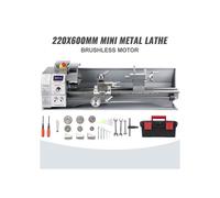 Mini Tour à Métaux 750W-Duoku-Vitesse Variable 50 à 3000Rpm 220 x 600mm-Tour de Précision pour le Fraisage des Métaux