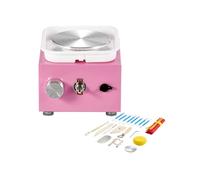 Mini Tour de Potier Electrique Roue de Poterie Vitesse 0-320 tr/min Rose