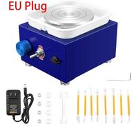 Mini tour de potier électrique, vitesse réglable, faible niveau sonore, bleu 1-fiche UE