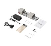 Mini tour de précision pour métal 96 W 7 niveaux 220 V Tour de précision pour bois et métal avec mandrin de mesure (0,6-6 mm), 4000-9000 tr/min, moteur en argent pur, bricolage, travail du bois