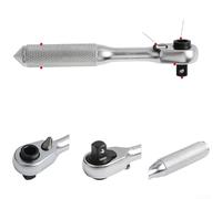 Mini tournevis à cliquet avec mécanisme réversible et porte-embout à dégagement rapide compatible avec douilles standard 6 35 mm