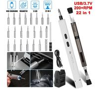 Mini tournevis électrique - QUMOX - Standard - Sans fil - USB rechargeable - 22 bits