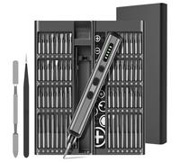 Mini tournevis électrique, tournevis de précision, outil de réparation, 68 en 1 avec 68 mèches magnétiques, 0.12 Nm à 0.35 Nm5/32 inch Hex pour iPhone, Laptop, Watch
