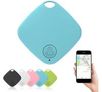 Mini Traceur Bluetooth We-Tag,Localisateur D'Objets Et De CléS En Temps RéEl,Mini Traceur Bluetooth Intelligent,Localisateur Gps Portable Pour Chiens Et Chats,Pour Animaux,CléS Et Valises,Blue