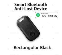 Mini traceur GPS intelligent,localisateur de clé,dispositif Anti-perte,pour enfants,animaux domestiques,bagages de voiture,fonctionne avec trouver mon système iOS APP - Type Rectangular black