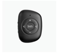 Mini Traceur GPS Personnel Portable sans Fil 4G, Pendentif étanche Anti-Perte for Personnes âgées, Aide SOS(Black)